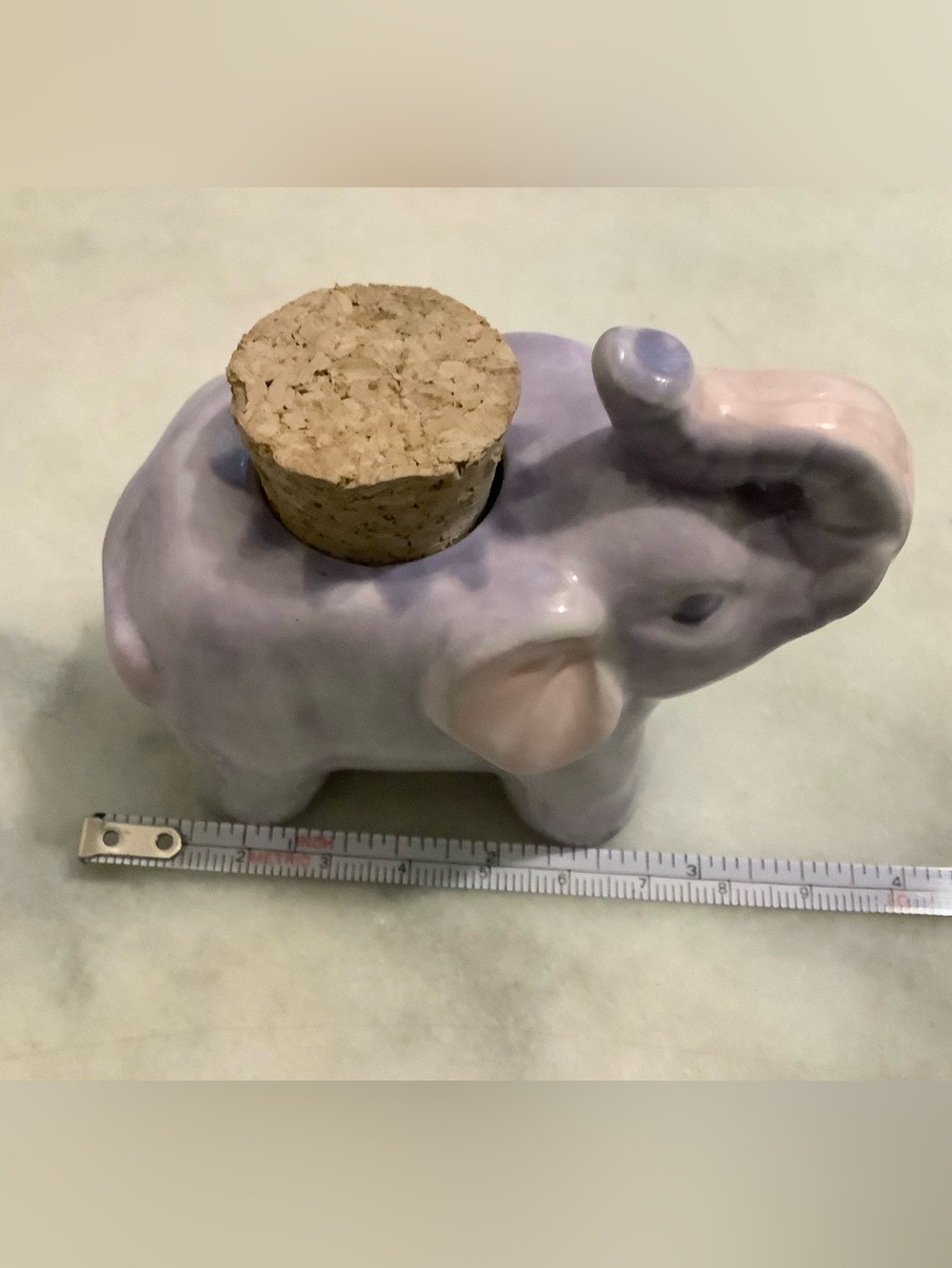 Adorable Ceramic Elephant Airplant trinket container handmade - Picture 7 of 7